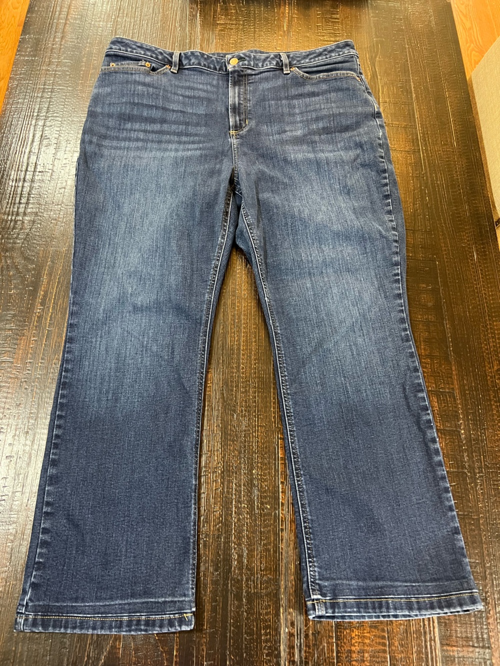 L.L.Bean BeanFlex Jeans Women’s Sz 20 Bootcut Favorite Fit Stretch COOLMAX Denim